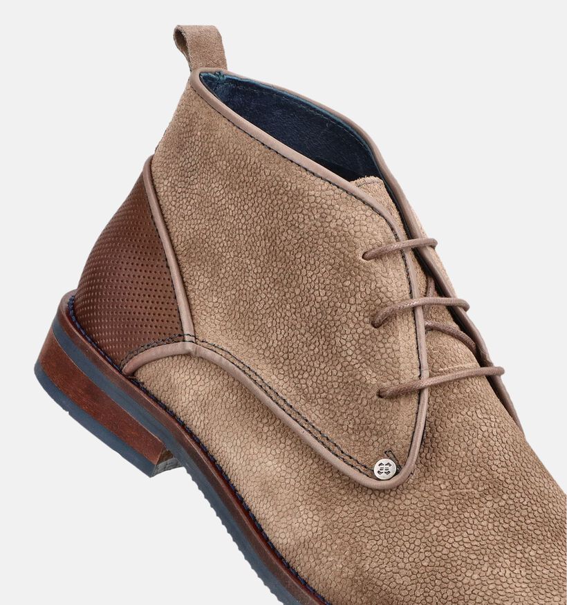 Berkelmans Dakar Chaussures classiques en Taupe pour hommes (379050) - pour semelles orthop&eacute;diques