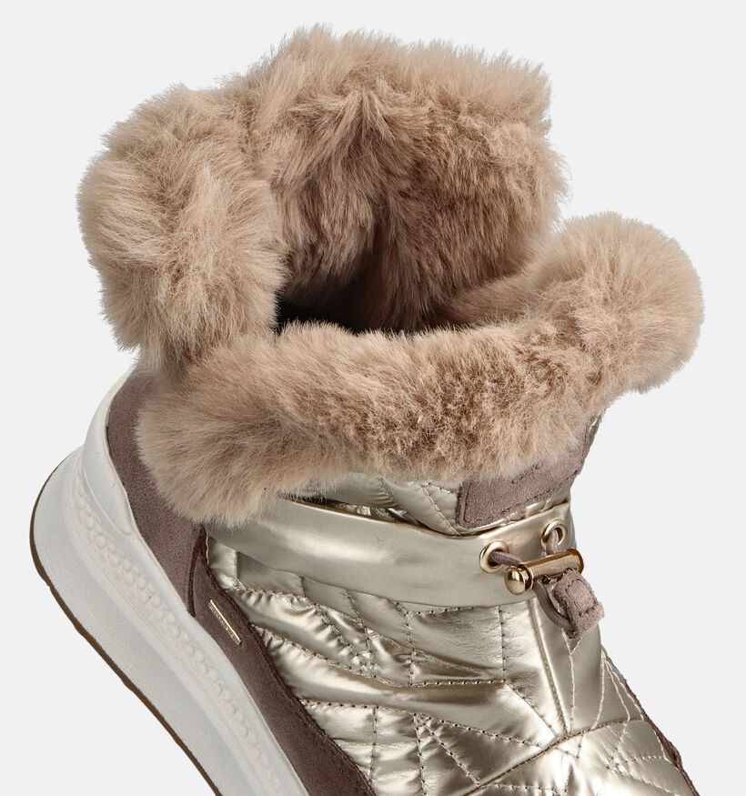 Geox Spherica Taupe Snowboots voor dames (360124) - geschikt voor steunzolen