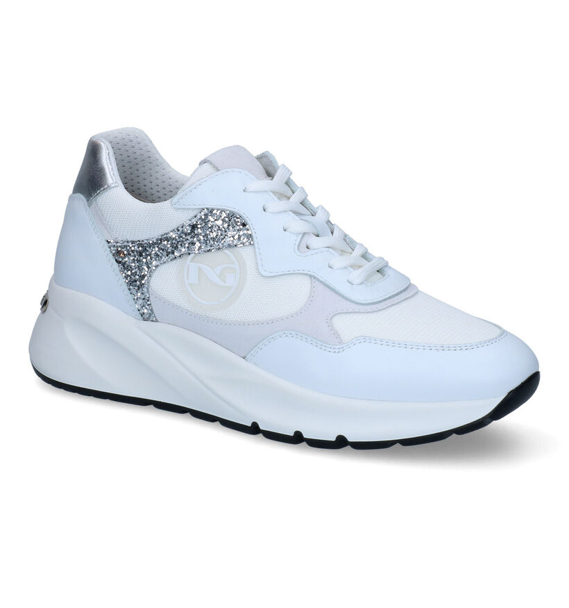 NeroGiardini Witte Sneakers voor dames (307512) - geschikt voor steunzolen