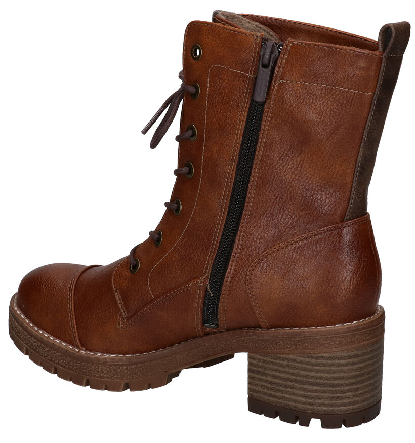 Mustang Bottes basses en Cognac en simili cuir (280945)