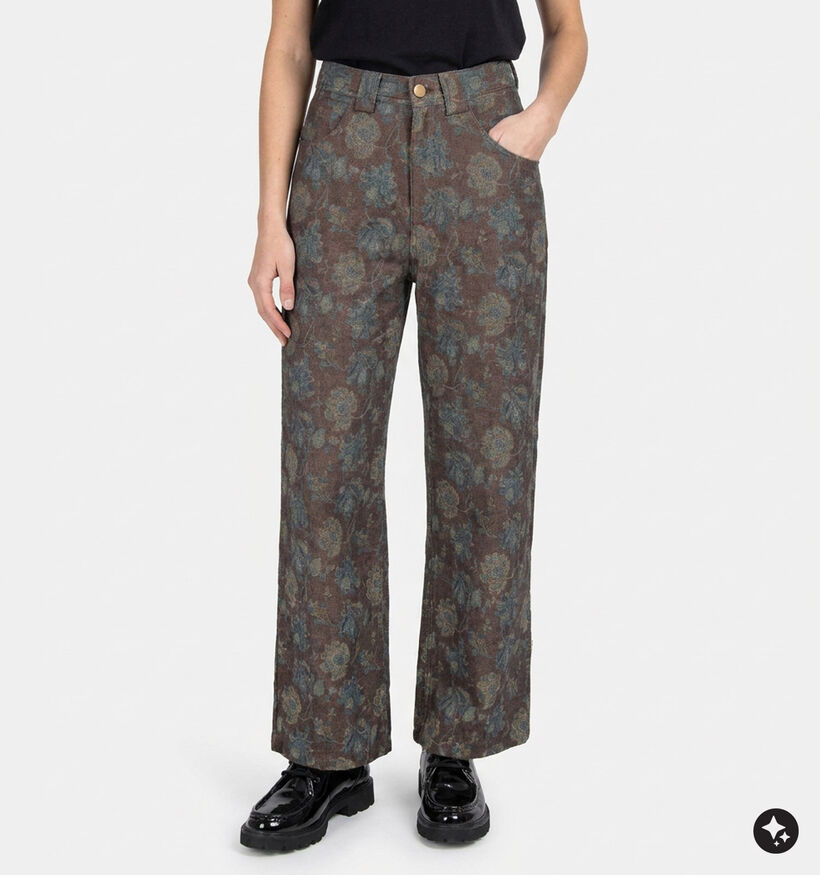 The Korner Donkerbruine Straight Leg Jeans voor dames (382185)