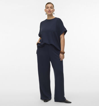 Vero Moda Curve Pantalons Bleu