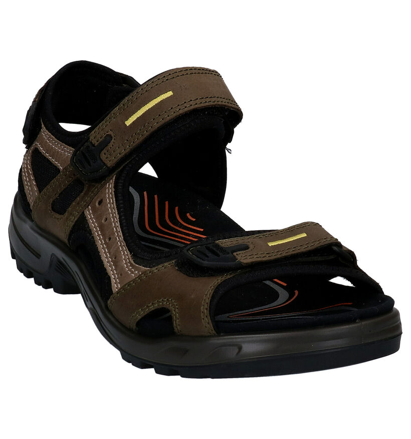 ECCO Offroad Kaki Sandalen in stof (287386)