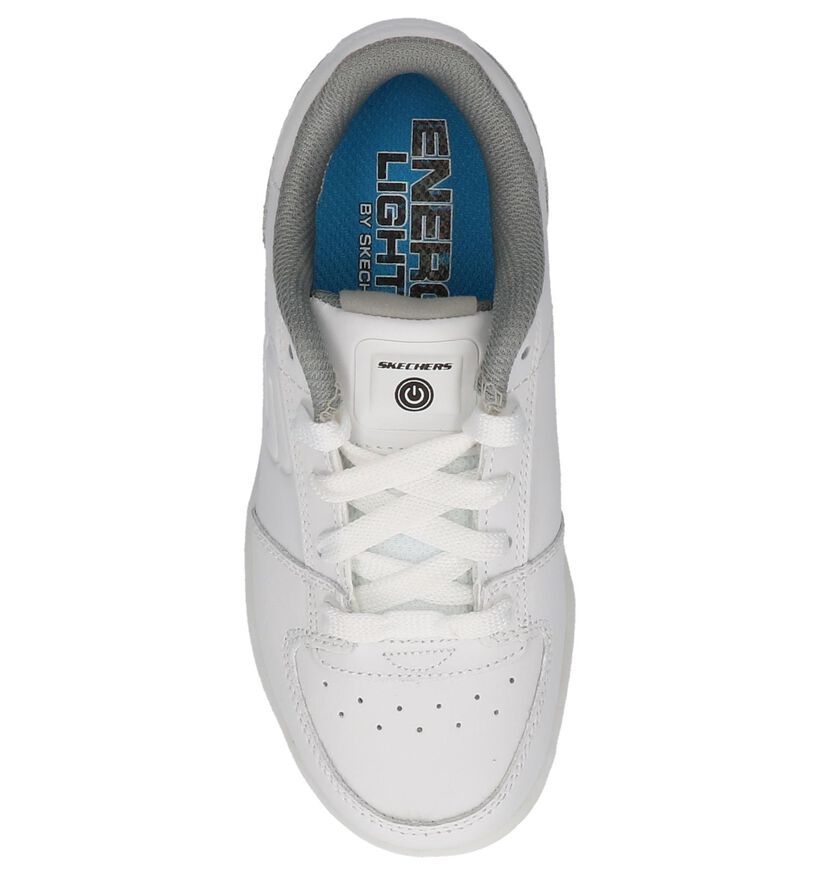 Witte Skechers Lage Sneakers met Lichtjes in kunstleer (210344)