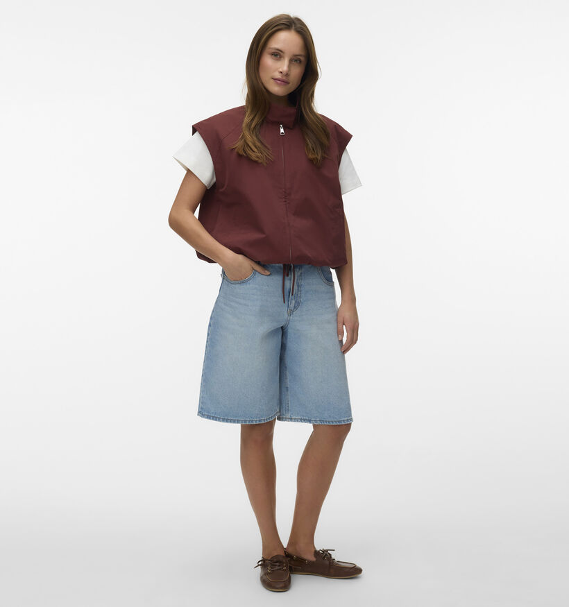 Vero Moda Kimmie Manteau court en Bordeaux pour femmes (369395)