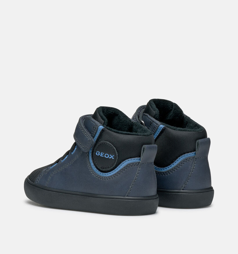 Geox Gisli Boy Baskets montantes en Bleu fonc&eacute; pour gar&ccedil;ons (377709) - pour semelles orthop&eacute;diques