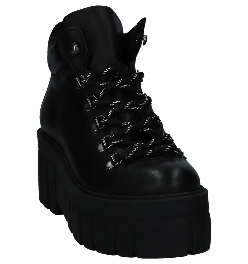 Boots met Dikke Zolen SPM Bosluro Zwart in leer (249123)