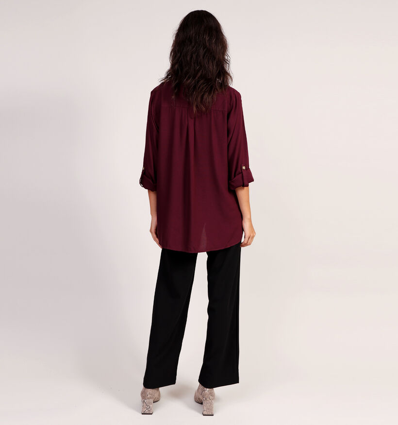 Vero Moda Curve Bumpy Bordeaux Blouse voor dames (362607)