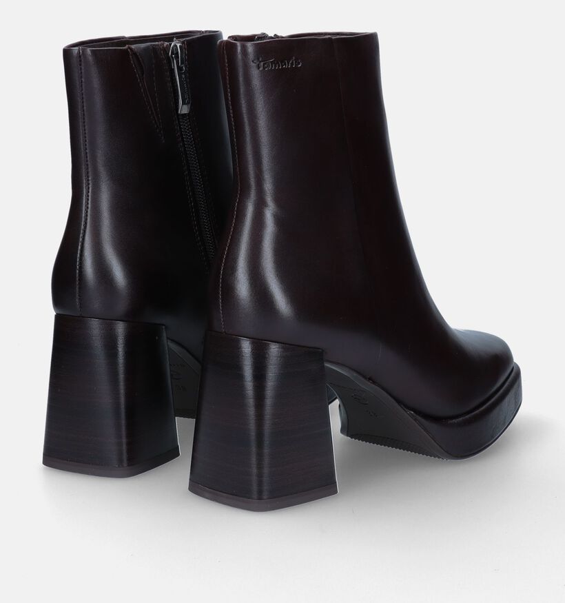 Tamaris Bottines avec talon carré en Brun pour femmes (330526)