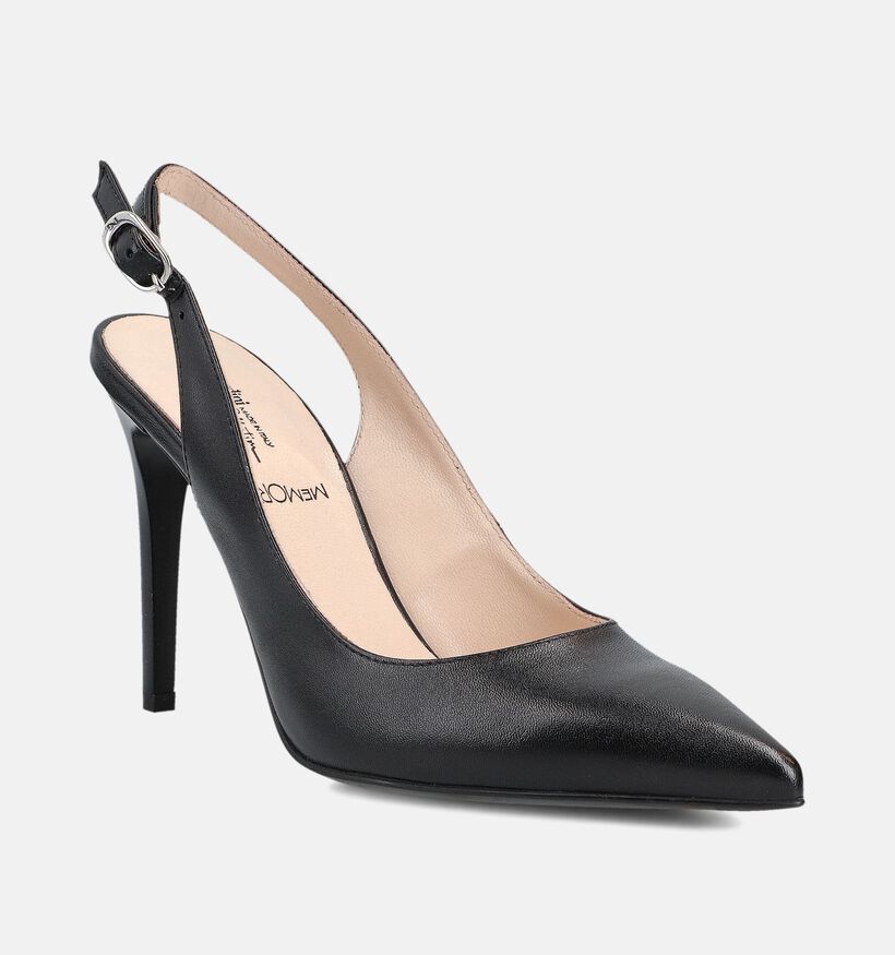 NeroGiardini Zwarte Slingback Pumps voor dames (369093) - geschikt voor steunzolen