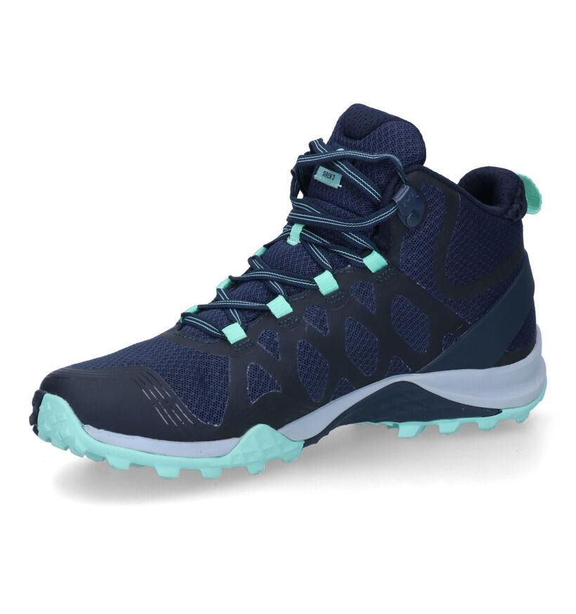 Merrell Siren 3 Mid GTX Chaussures de randonnée en Bleu pour femmes (301687) - pour semelles orthopédiques
