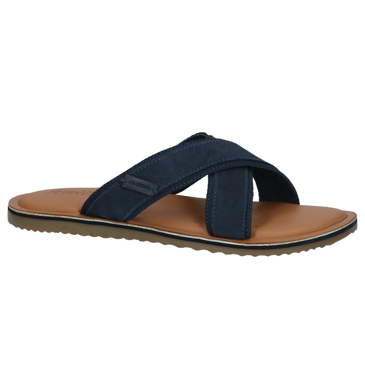 Geox Donkerblauwe Slippers Heren Slippers Online op TORFS.BE