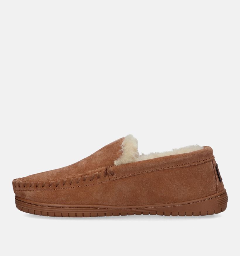 Warmbat Grizzly Donkerbruine Pantoffels voor heren (363337)