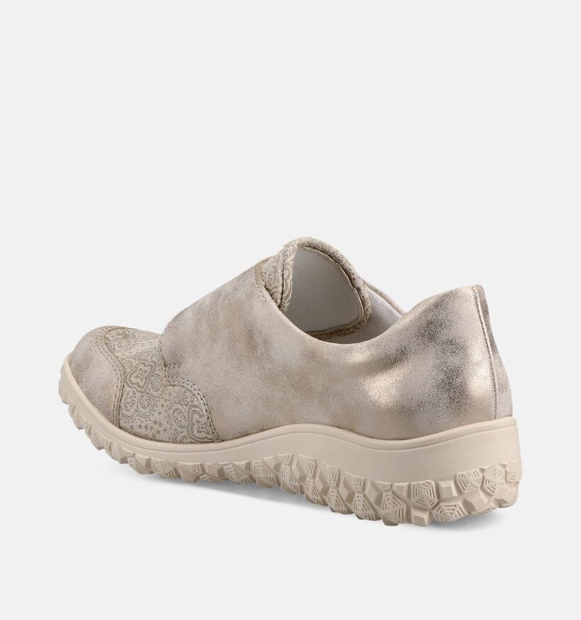 Rieker Goudkleurige Velcroschoenen voor dames (370441) - geschikt voor steunzolen