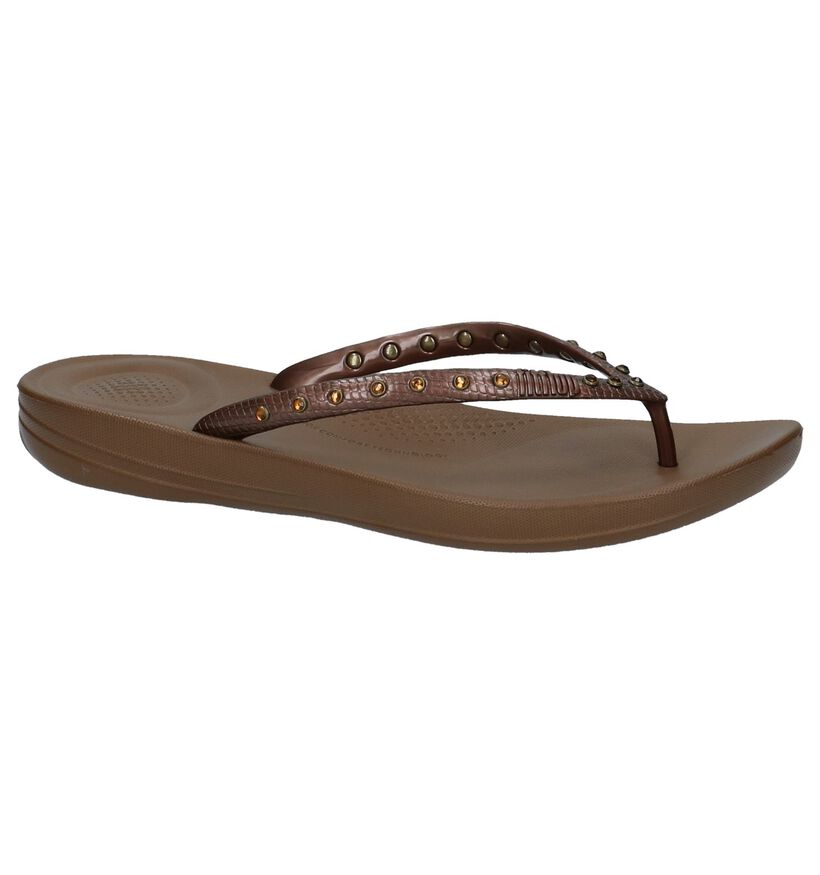 FitFlop Iqushion Ergonomic Bronzen Teenslippers, , pdp