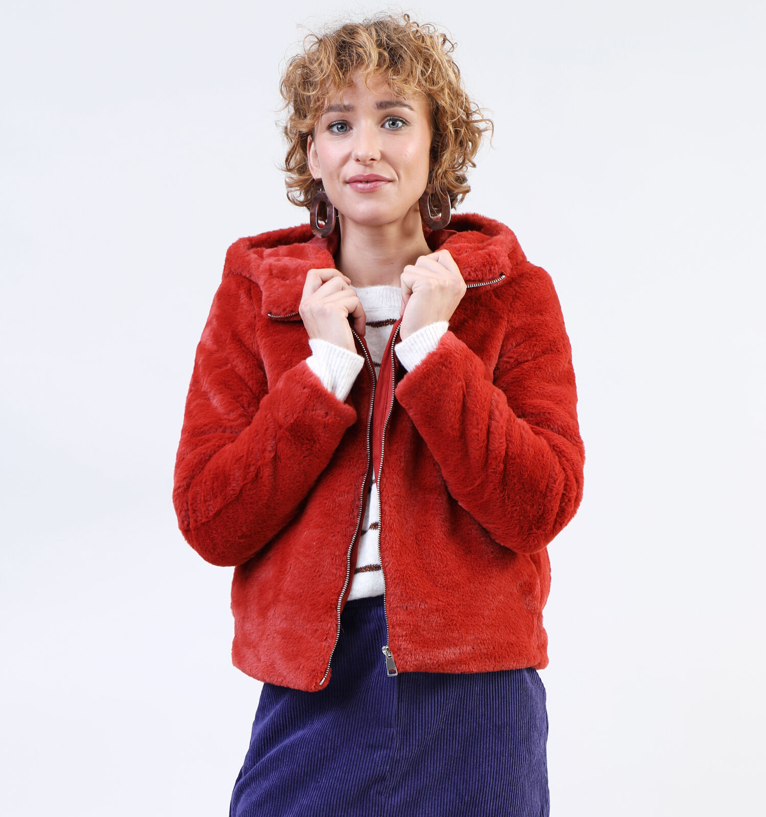 Manteau fausse sales fourrure vero moda