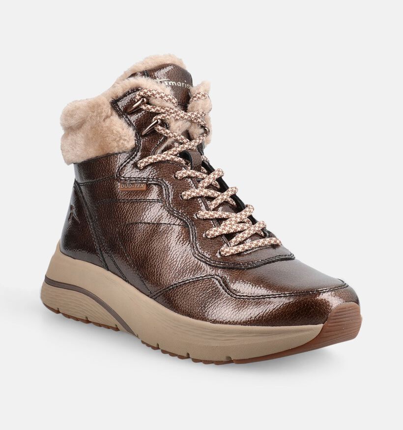 Tamaris Boots &agrave; lacets en Brun pour femmes (378960) - pour semelles orthop&eacute;diques