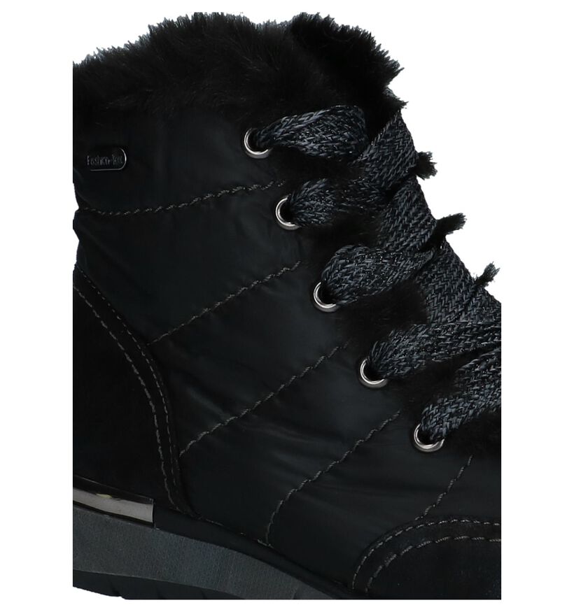 Marco Tozzi Zwarte Snowboots in stof (226353)