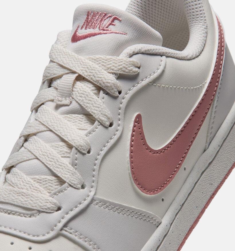 Nike Court Borough Baskets en Blanc/Gris pour filles (381056)