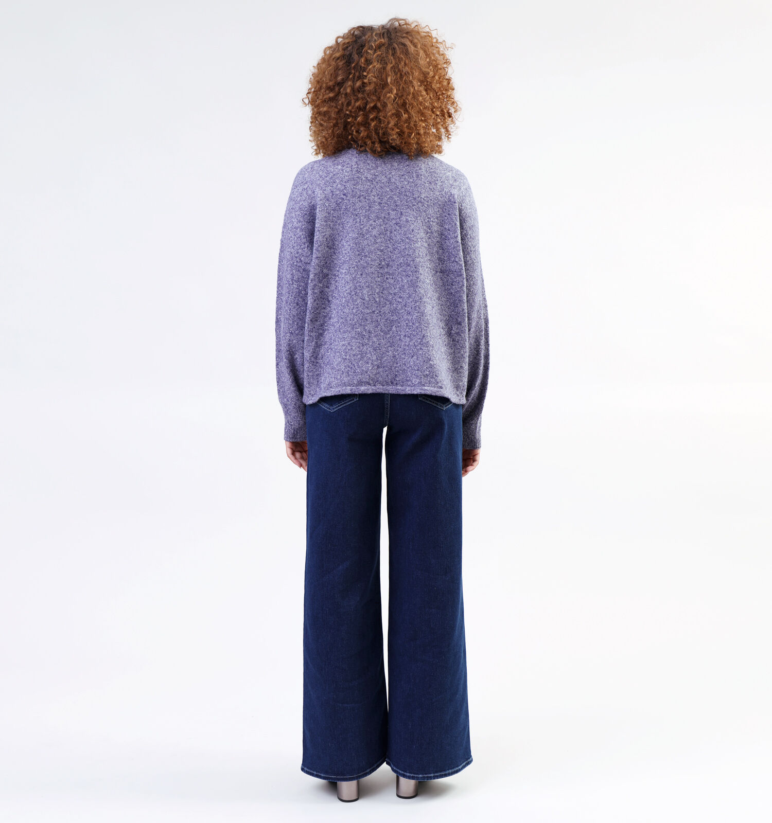 Vero Moda Doffy Paarse Trui met v hals Dames Truien Online op TORFS.BE
