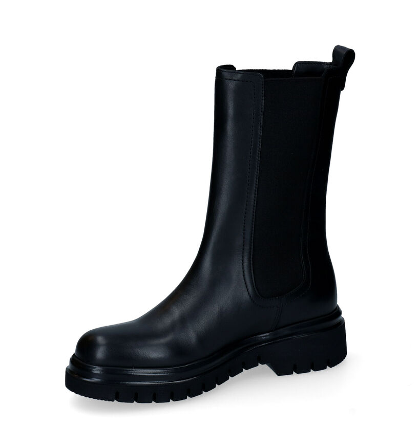 Gabor Best Fitting Zwarte Chelsea Boots in leer (297395)