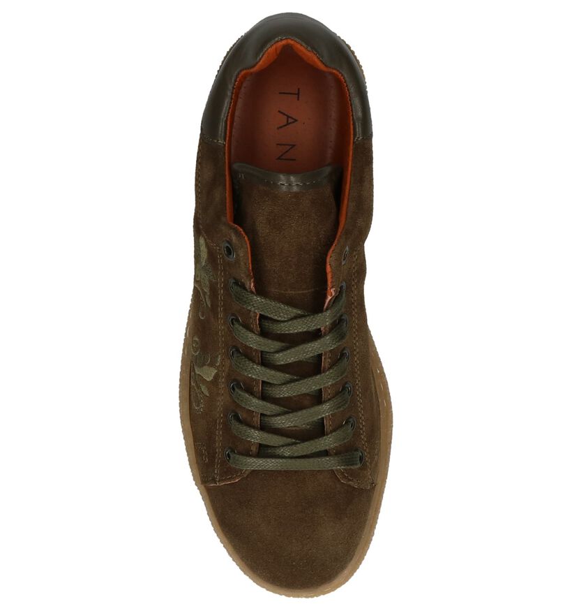 Tango Baskets basses en Vert kaki en daim (209498)
