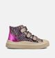 Beberlis Bronzen/Roze Hoge Sneakers voor meisjes (364583) - geschikt voor steunzolen