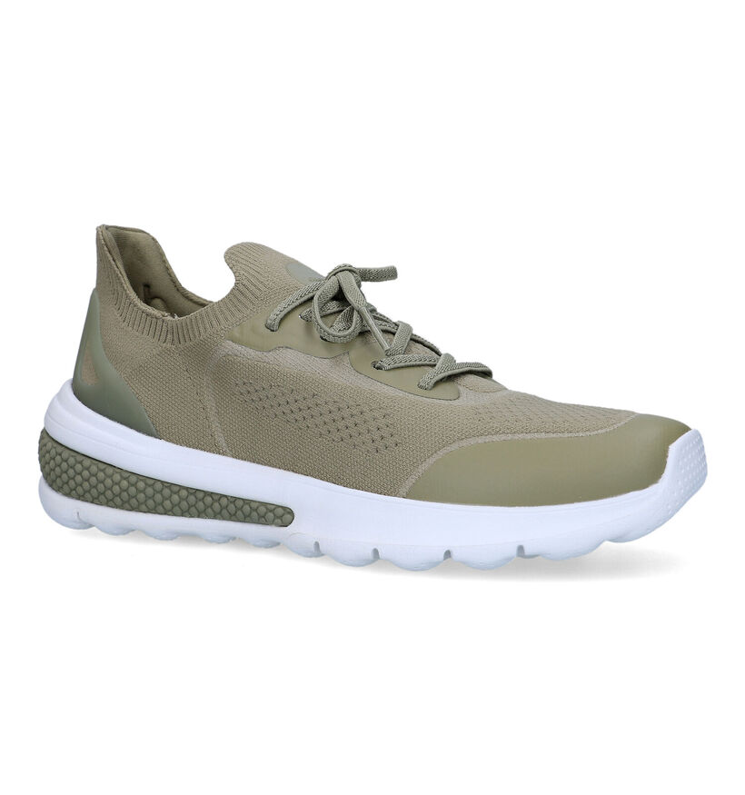 Geox Spherica Actif Groene Sneakers voor dames (326679) - geschikt voor steunzolen