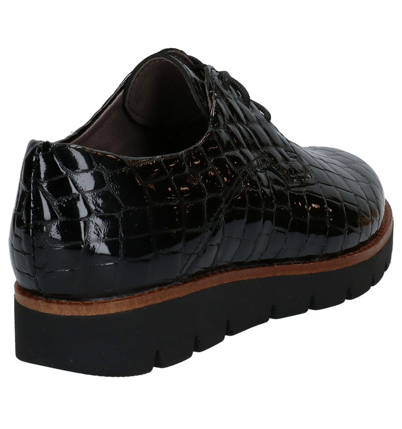 Mirel Chaussures à lacets en Noir en cuir (279850)