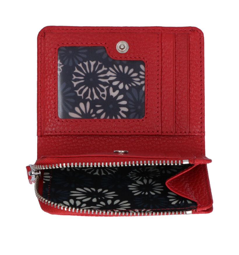 Euro-Leather porte-monnaie zippé en Rouge pour femmes (323435)
