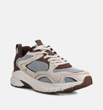 Maruti Baskets Blanc/Beige/Or/Marron