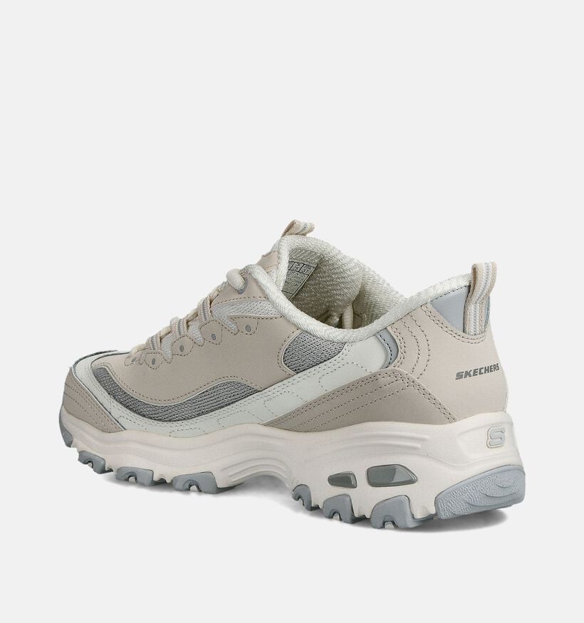 Skechers D'Lites Smooth Witte Sneakers voor dames (361784)