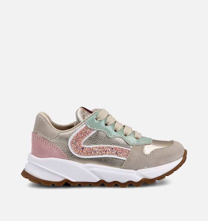 Bana & Co Gouden Lage Sneakers voor meisjes (372123) - geschikt voor steunzolen