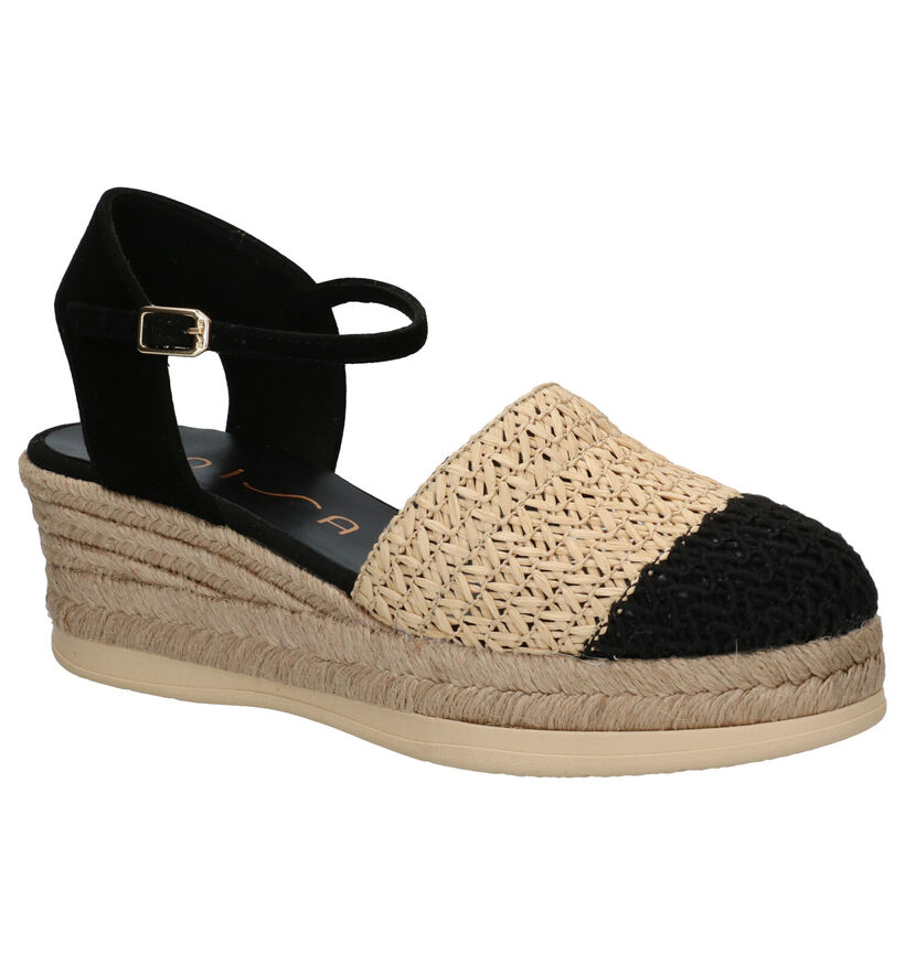 Unisa Cancio Sandales en Noir en textile (291258)