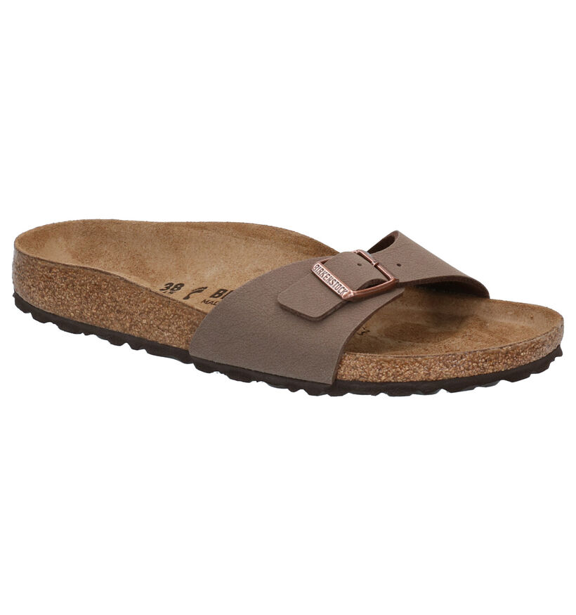 Birkenstock Madrid Birko-Flor Witte Slippers voor dames (338044)