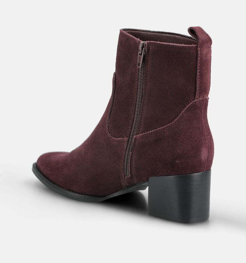 Poelman Bottines en Bordeaux pour femmes (376086)