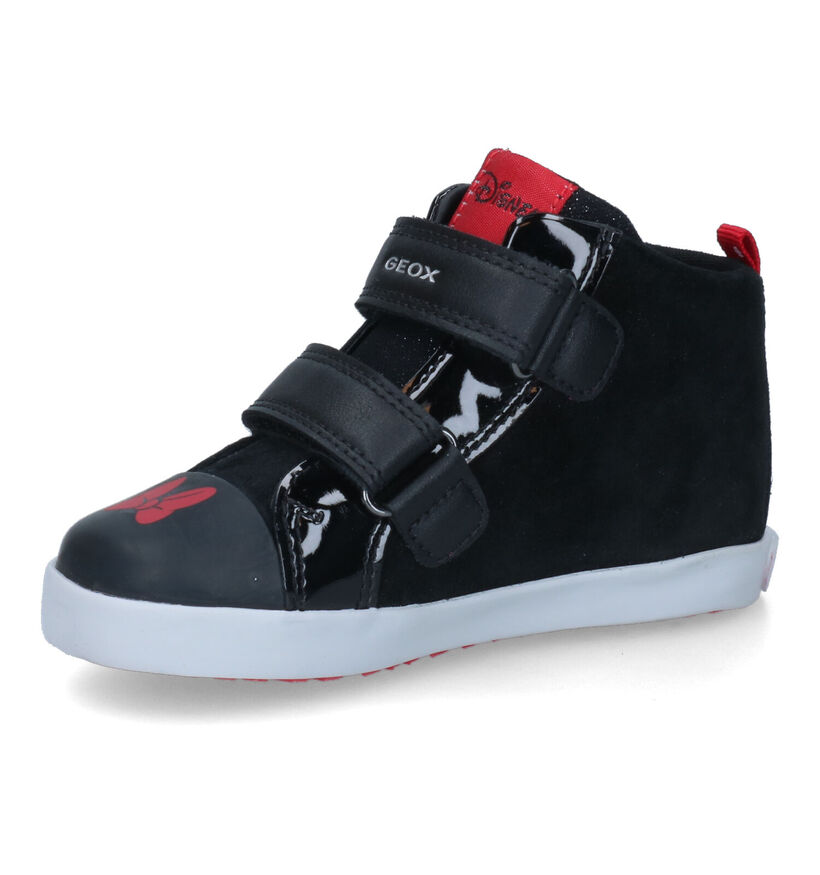 Geox Kilwi Zwarte Babyschoentjes Disney Minnie Mouse in leer (317590)