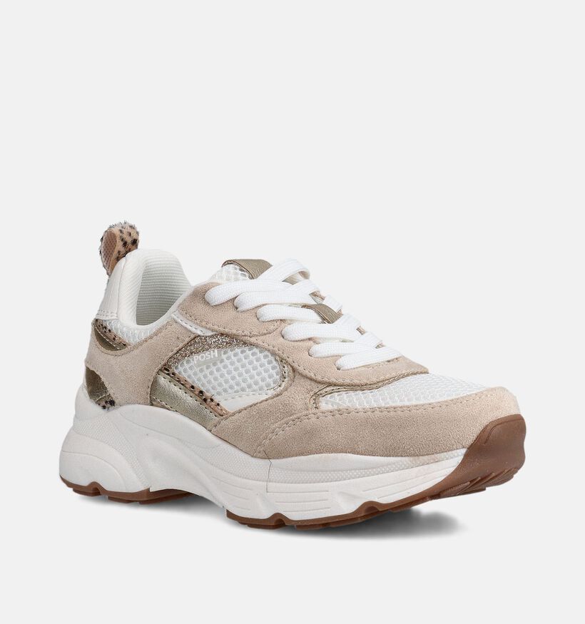 Posh by Poelman Beige/Witte Sneakers voor meisjes (370766)