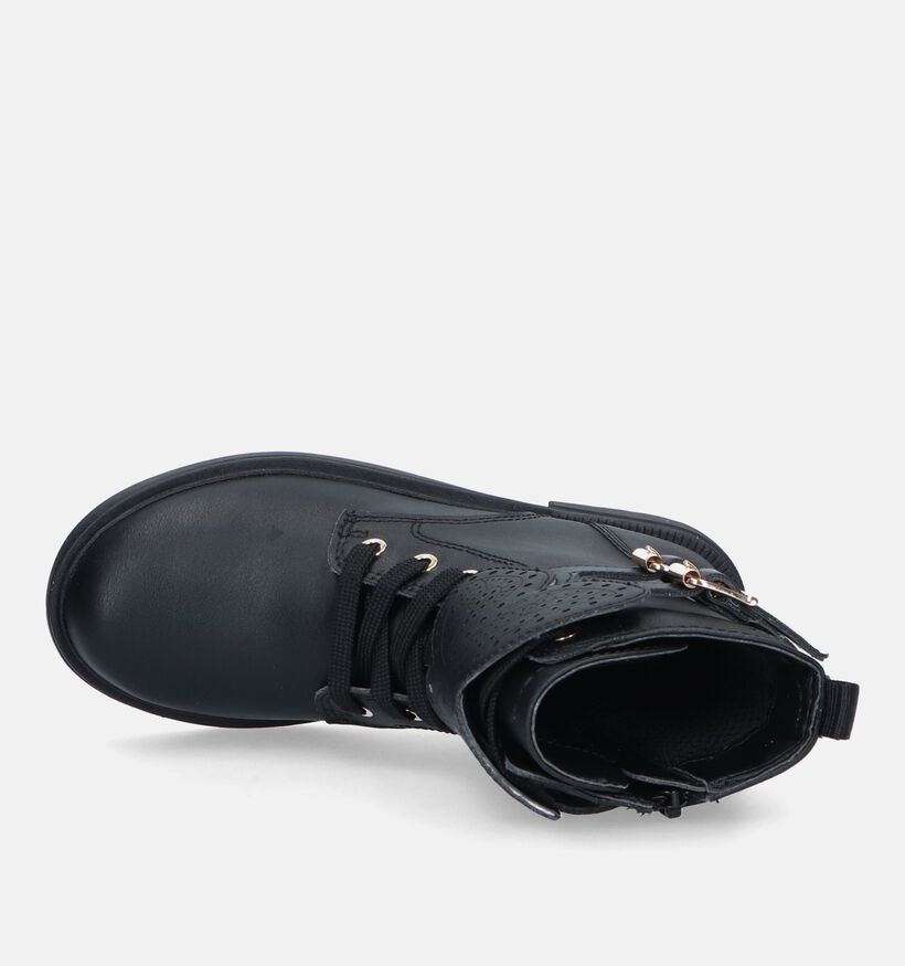 Geox Eclair Zwarte Veterboots voor meisjes (328508)