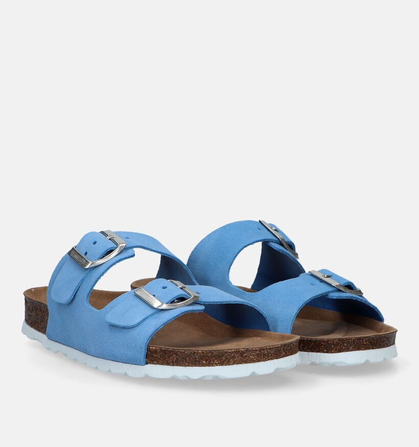 Signatur Blauwe Slippers Signatur Blauwe Slippers in daim (335815)