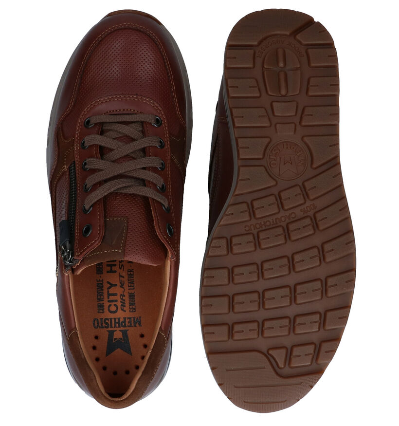 Mephisto Bradley Randy Chaussures à lacets en Cognac pour hommes (354624) - pour semelles orthopédiques