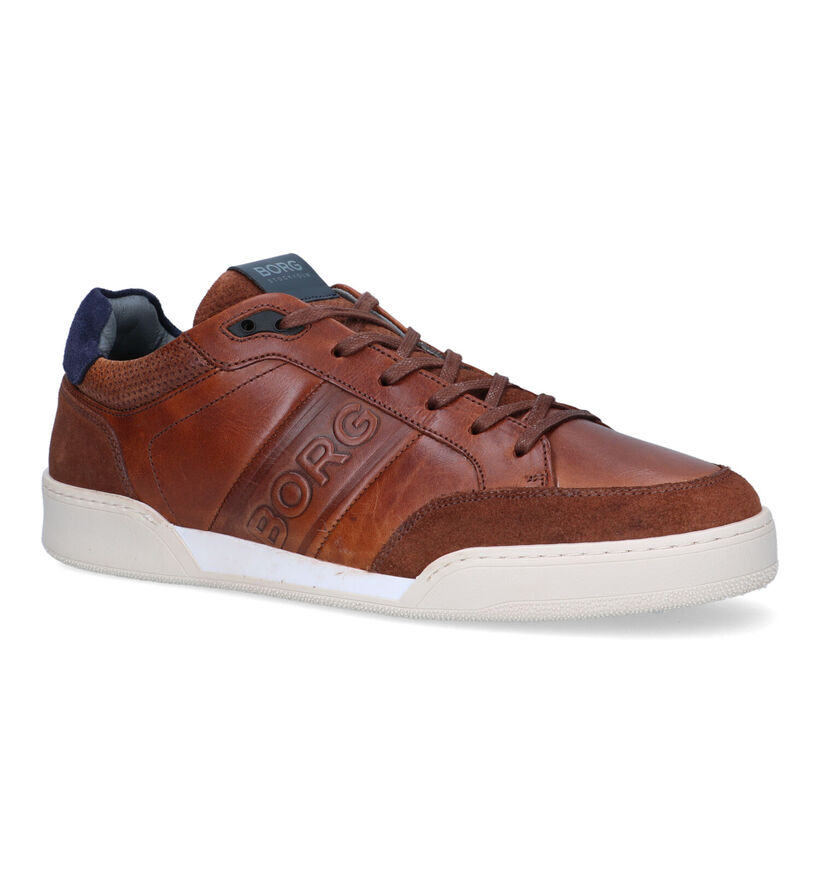 Björn Borg Cognac Veterschoenen voor heren (336914) - geschikt voor steunzolen
