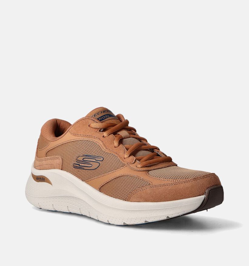 Skechers Arch Fit 2.0 The Keep Baskets en Camel pour hommes (351857)