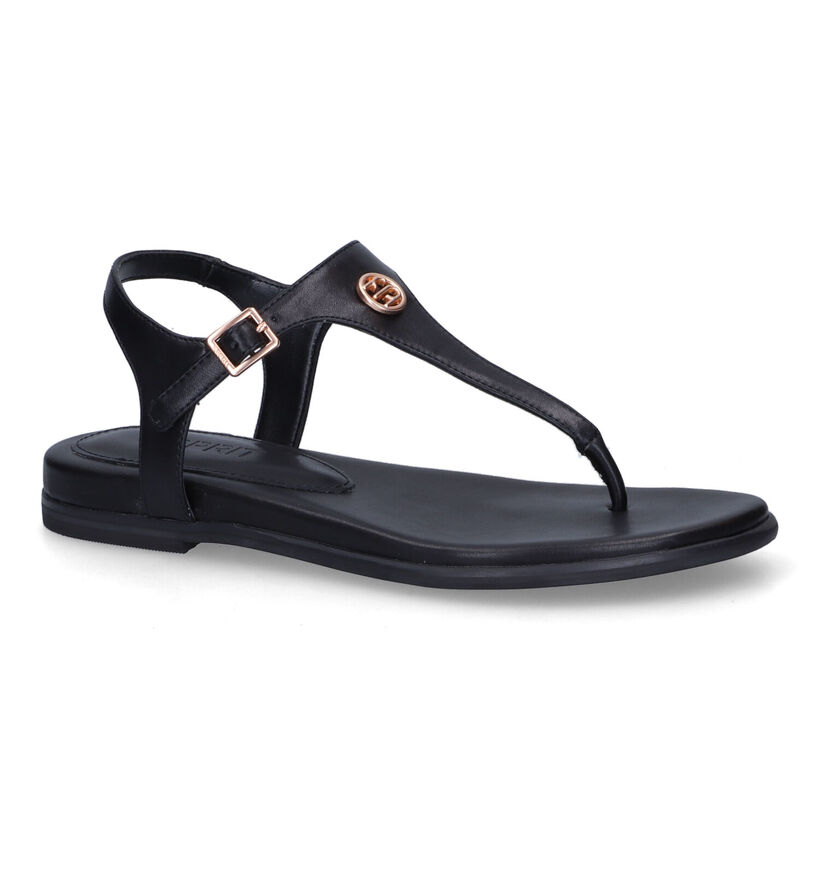 Esprit Sandales plates en Noir en simili cuir (304516)