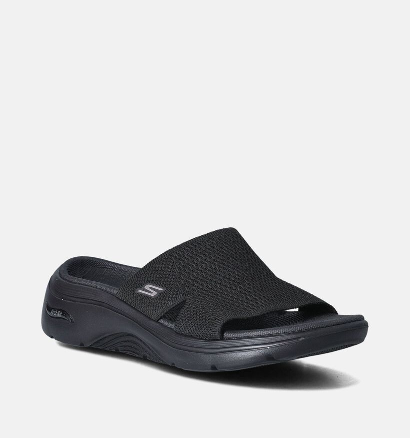Skechers Go Walk Arch Fit 2.0 Zwarte Slippers voor dames (354735)