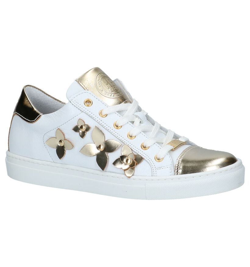 Witte Sneakers Hampton Bays met Laké Bloemen in lakleer (213233)