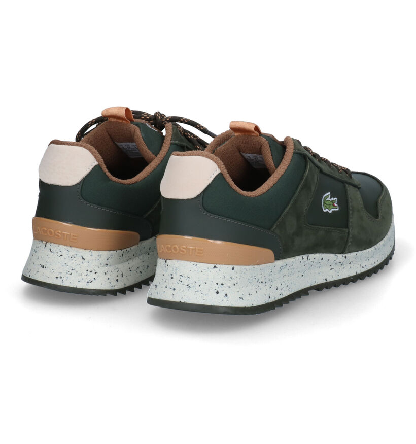 Lacoste Joggeur Baskets en Khaki en cuir (313488)