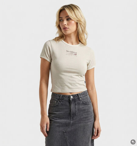 New Balance T-shirts Beige