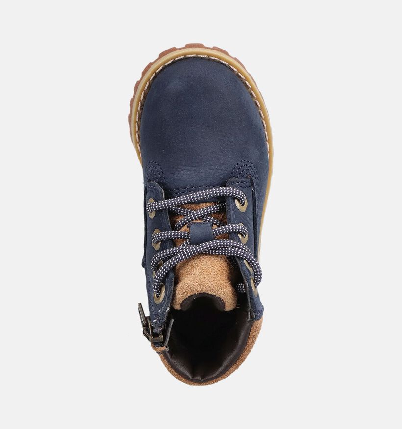 Timberland Pokey Pine HL Boots &agrave; lacets en Bleu fonc&eacute; pour gar&ccedil;ons (377383) - pour semelles orthop&eacute;diques