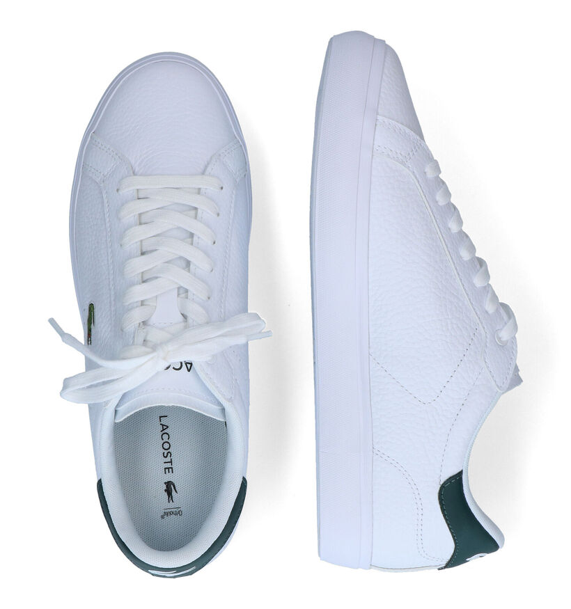 Lacoste Powercourt Witte Sneakers in leer (305636)